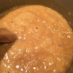 This is what the caramel looks like when it is ready to pour.  Check out the color.