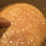 This is what the caramel looks like when it is ready to pour.  Check out the color.