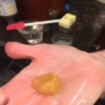 This is what the caramel looks like at firm soft ball stage.